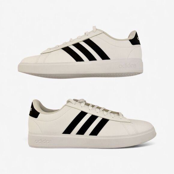 NWT Mens Adidas Grand Court 2.0 White / Black Tennis Shoe  GW9195 New Size 11.5 - Picture 3 of 9